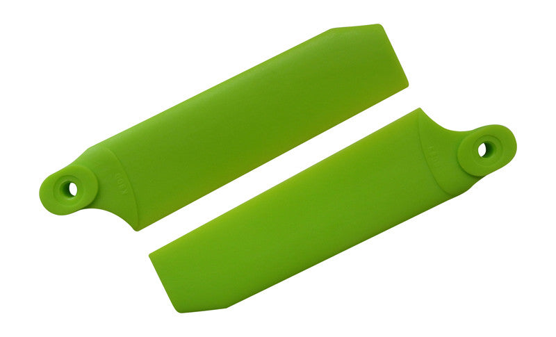 72.5mm W/ 5mm Root Neon Lime Extreme Edition Tail Rotor Blades - 500 Size #4031