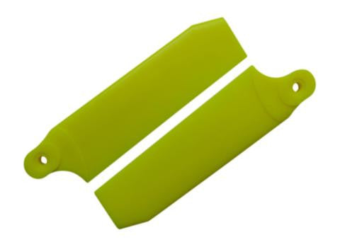 84.5mm Neon Yellow Extreme Edition Tail Rotor Blades - 550 Size #4094